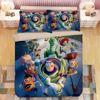 Disney Toy Story set de lenjerie de pat cameră dublă dimensiune carpetă acopere set Copii decor acasă twin queen cu pat king-size acoperă singur lenjerii de pat cadou