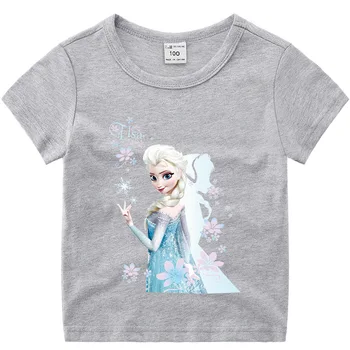 Disney Vara Desene Animate Frozen Anna Elsa T Shirt De Imprimare Copii Fete Tricouri Bumbac Copii Fete Haine Copii Copilul Topuri Costum