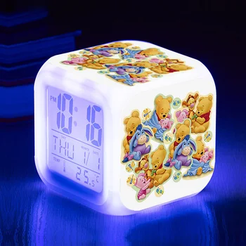 Disney Winnie The Pooh Copii Baieti LED-uri Digitale Ceas Deșteptător Anime Cifre Lumina de Noapte Ceas Copii Jucării pentru Fete, Cadouri de Craciun