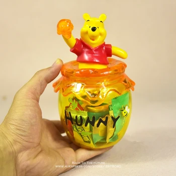 Disney Winnie the Pooh de stocare borcan 16cm Figura de Acțiune Anime Decor de Colectare Figurina mini papusa model de Jucărie pentru copii cadouri