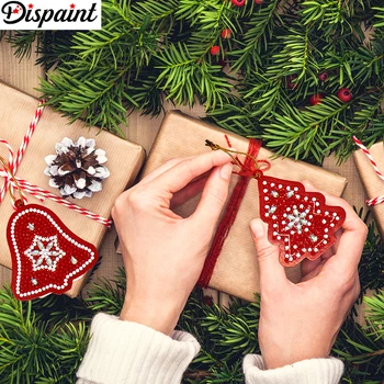 Dispaint 10buc DIY Diamant Pictura Pom de Crăciun Pandantiv Exerciții Speciale în Formă de Diamant Broderie Decoratiuni de Craciun Acasa
