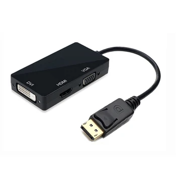 DisplayPort 1.2 a la 4K HDMI, Dual Link DVI VGA Pasiv Adaptor 4 in 1 cu Audio