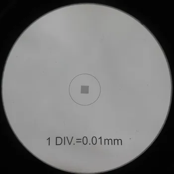 DIV 0,01 mm Ocular Grila Net Micrometru pentru Microscop Oculare Graticuler Scară de Măsurare cu Diametrul de 20 mm CAT908 C8
