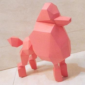 DIY Animale Drăguț Puzzle-uri 3D Jucărie pentru Copii, Restaurant Impermeabil Educative Model de Pliere de Perete Decor Acasă de Trei-dimensional