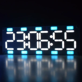 DIY Ecran Mare de 6 Cifre în Două Culori LED-uri Ceas Kit Touch Control w Temp/Data/Saptamana chime Oră cu iluminare din spate flash amintesc
