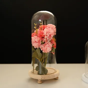 DIY gol glob de zăpadă Fabrica direct personalizate nemuritoare floare capac de sticlă meserii creative de decorare de sticlă transparentă vaza 15cm