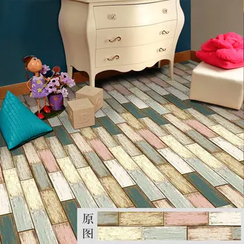 DIY Gros din PVC, podea din lemn de autocolante dormitor baie rezistent la apa rezistent la uzura imagini de fundal de perete decorative autocolante auto-adeziv