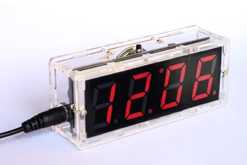 DIY Kit LED-ul Roșu Electronice Microcontroler Digital Ceas Termometru Cu Talking