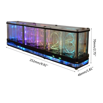 DIY Kituri de LED-uri RGB Imita Strălucire Tub Ceas LED Muzica Spectru Timp tub lumina de Noapte Plin de Culoare RGB Acasă Decorare Cadou