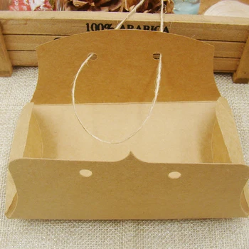DIY kraft/alb/negru hârtie cadou perna box-30buc +30buc cânepă sfoară pentru bomboane /nunta /bijuterii cadou stroage cutie perna forma