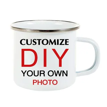 DIY photo print Email CANĂ din oțel inoxidabil, Cafea cu Lapte Ceai Ceașcă halbă de Călătorie Unice Cadouri Pentru Prieten de Familie