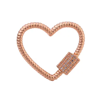 DIY Piersic inima agățat de lanț de blocare cârlig spirală catarama DIY brățară colier handmade, DIY bijuterii accesorii