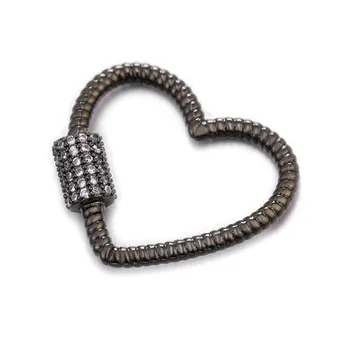 DIY Piersic inima agățat de lanț de blocare cârlig spirală catarama DIY brățară colier handmade, DIY bijuterii accesorii