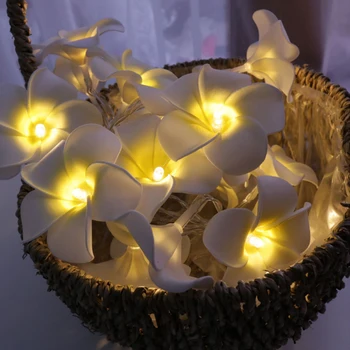 DIY Plumeria Șir LED Lumina de Baterie USB UE Plug Putere Frangipani Ghirlandă cu flori de Lumină pentru Petrecere de Vacanță de Crăciun Dormitor elemente d