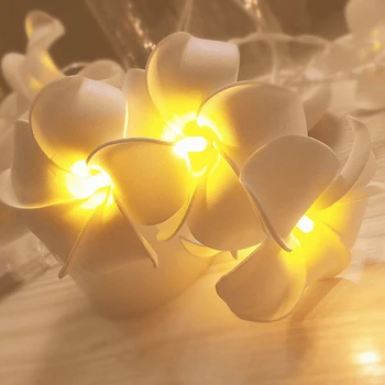 DIY Plumeria Șir LED Lumina de Baterie USB UE Plug Putere Frangipani Ghirlandă cu flori de Lumină pentru Petrecere de Vacanță de Crăciun Dormitor elemente d
