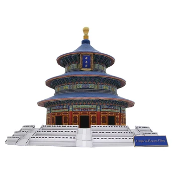 DIY Templul Cerului, China Ambarcațiuni de Hârtie Model de Arhitectura 3D DIY Educație Jucării Handmade pentru Adulti Joc de Puzzle