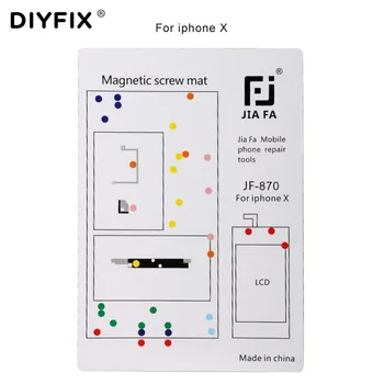 DIYFIX 13PCS Magnetic Șurub Mat pentru iPhone 4 4s 5 5s 6 6 Plus 6s 6s Plus 7 7 Plus 8 8 Plus X Ghid Pad Telefon Mobil, Instrumente de Reparare