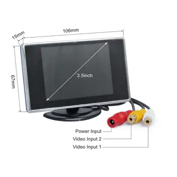 DIYSECUR Wireless 3.5 inch TFT LCD Monitor Auto retrovizoare cu Camera Kit Camera de mers inapoi Sistem de Asistență de Parcare