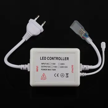 DJ music control RGB LED strip 220V telecomanda waterproof LED strip lumină 220 V 5050 LED-uri panglică frânghie de lumină de bandă ledstrip