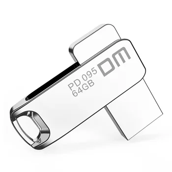 DM PD095 USB Flash Drive, 32GB Metal Pendrive USB2.0 Stick de Memorie de 64GB pen Drive Reală Capacitate de 16GB