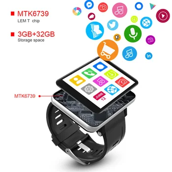 DM100 4G, Bluetooth Ceas Inteligent LTE Bărbați Telefon Android 7.1 32GB 3GB de 5MP MT6739 2700mAh la Modă Smartwatch PK AEKU I5 Plus DM99