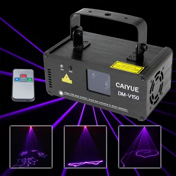 DMX 512 150mwRemote Violet Laser Stage Light Scanner DJ Proiector Ecran Partid Efect de Lumină de Crăciun Petrecere Disco Lumina de Afișare