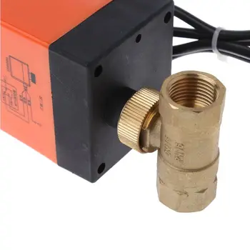 DN15 AC 220V 2 modul 3-sârmă motorizate ventil cu bilă din alamă electric supapa pentru apa de comandă cu acționare prin cablu