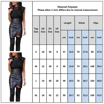 Doamnelor 2020 Primăvară-Vară de Culoare Neagră Scurtă Streetwear Femei Solide PU Faux din Piele Fusta Mini de sex Feminin Sexy Bodycon Fuste D30