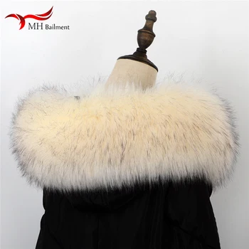 Doamnelor faux blană de raton guler iarna noi de mari dimensiuni haina de blana guler ieși pentru a ține de cald moda eșarfă șal imitație eșarfă