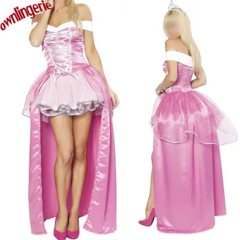 Doamnelor Rochie Fancy Femeile Adulte Printesa Rochie de Cosplay Costum roz Printesa Aurora Rochie pentru petrecere Costum 4721