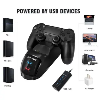DOBE Joc Dual USB de Încărcare de Încărcare de Andocare Gamepad Joystick-ul pentru PS4 Wireless Controller