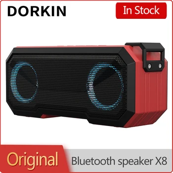 DORKIN Difuzor Bluetooth X8 Wireless Portabil în aer liber LED Lumina IPX7 rezistent la apa Baterie de 3000MAh Subwoofer Suport TF Card / AUX