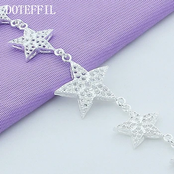DOTEFFIL Argint 925 Șase Stele Brățară Farmec de Modă Femeile Nunta Petrecere de Logodna Bijuterii