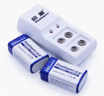 Doublepow Noi DP-6F22 9V Baterie de 280 mAh baterii multimetru microfon Baterie + 9 V B09 incarcator , jucării control de la distanță