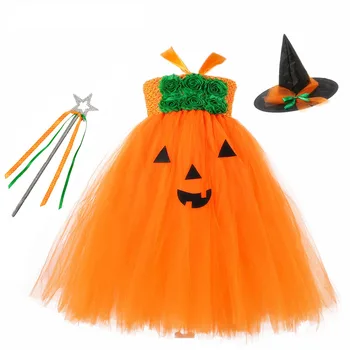 Dovleac portocaliu Model Halloween Costum de Vrăjitoare Rochie de Balet Costume de Halloween pentru Adolescenti Vampirin Ziua Rochie de Flori