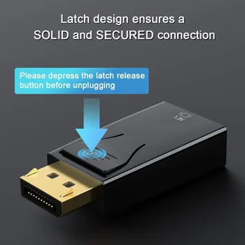 DP la HDMI Adaptor, CableCreation [3-Pack] Placat cu Aur Displayport la HDMI Convertor de sex Masculin la Feminin, HDMI 1.3 v/1.4 v, Negru