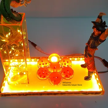Dragon Ball Z Goku striga Shenron Led Lumina Modelul Jucării Anime Dragon Ball Super Convoca Shenron Led Scena Figurine DBZ