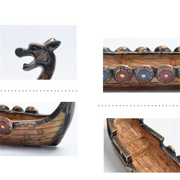 Dragon Boat Tămâie Stick Titularul Arzător Sculptat Sculptură Cădelniță De Ornament Retro Arzătoare De Tămâie Tradiționale De Epocă, Decor Acasă