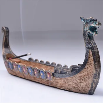 Dragon Boat Tămâie Stick Titularul Arzător Sculptat Sculptură Cădelniță De Ornament Retro Arzătoare De Tămâie Tradiționale De Epocă, Decor Acasă