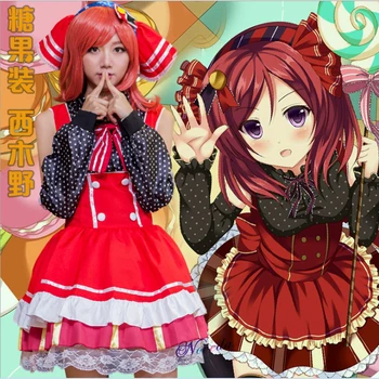 Dragoste Imagini De Kotori Minami Maki Nishikino Tojo Ellie Rin Nico Yazawa Costum Cosplay Anime Bomboane Uniformă De Menajeră Printesa Lolita Rochie