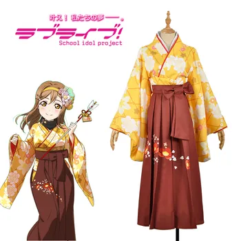 Dragoste Imagini De Soare, Costume Cosplay Aqours Takami Chika Taisho Kimono Yukata Rochie Costum Cosplay Anime Costume