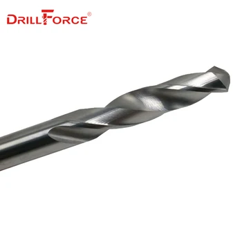 Drillforce 0.55 mm-6.45 mm Carbură Solidă Set burghie, Spiral Flute CNC poftă de mâncare Burghiu Pentru Metal Dur din Oțel Inoxidabil