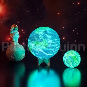 Drop 2020 Nou de Imprimare 3D Pământ Lampa Reincarcabila Planeta Lumina de Noapte Pentru decorare Dormitor Ca Galaxy Lampa de Cadouri pentru Copii