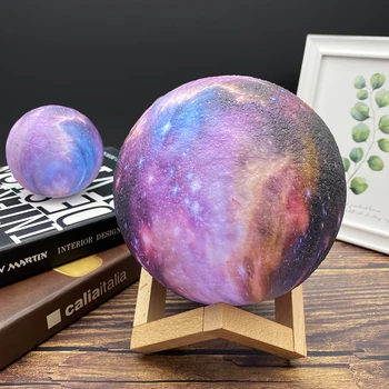 Dropship Imprimate 3D Star Luna Lumini Colorate Reîncărcabilă Atinge Lămpi de Noapte Acasă Decor Creativ Cadou USB LED Lumina de Noapte