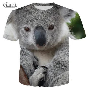 Drăguț Amuzant Koala tricou Animal Sălbatic Urs Koala 3D de Imprimare de Moda de Vara Tricouri Femei Barbati Maneca Scurta Tricou Tricou Top