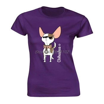 Drăguț Chihuahua Print T-Shirt de Vara pentru femei din Bumbac Tricou Maneca Scurta Casual fată Hip Hop Tricou Harajuku Streetwear Fitness
