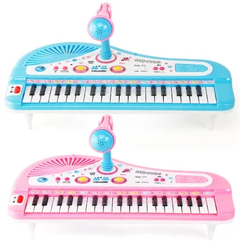 Drăguț Copil Joc Educativ Electronic Piano Jucarii Pentru Copii Copii De La Tastatură Băieți Fete Degetele De Muzică Pentru Copii Cu 37 Taste Cadou De Plastic