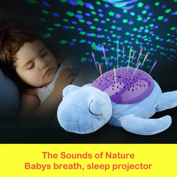 Drăguț Forma LED Lumina de Proiecție a Potoli setea Jucărie Muzică Însoți Copiii Umplute Animale de Desene animate Jucarii Copii Cele mai Bune Cadouri