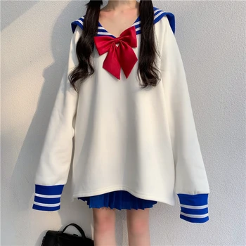 Drăguț Japoneză Supradimensionate Hanorac Femei Sailor Moon Anime Cosplay Jachete Harajuku Streetwear Lolita Fete Kawaii Sweetshirts