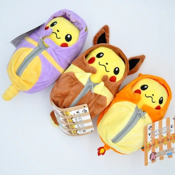 Drăguț pikachued sac de dormit pentru Charizard Ekans Eevee Pokemoned de Pluș Jucarii creative mașină cu Gheare umplute papusa pentru Copii cadouri